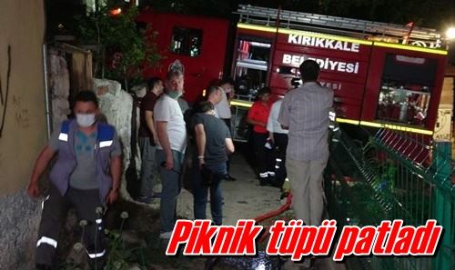 Piknik tüpü patladı
