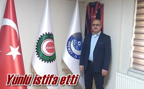 Yünlü istifa etti