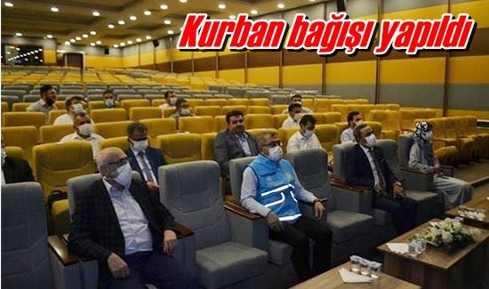 Kurban bağışı yapıldı