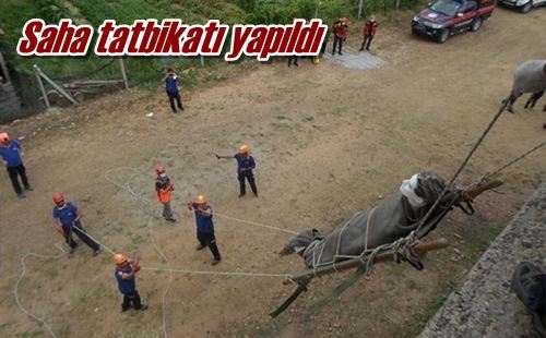 Saha tatbikatı yapıldı