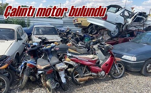 Çalıntı motor bulundu