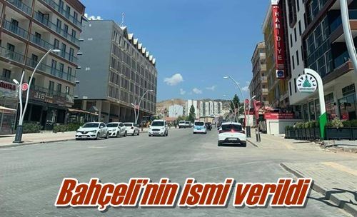 Bahçeli’nin ismi verildi