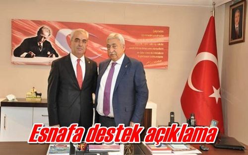 Esnafa destek açıklama