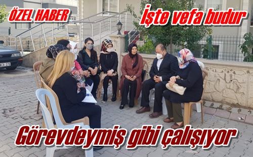 Görevdeymiş gibi çalışıyor