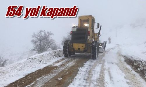 154 yol kapandı