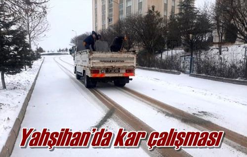 Yahşihan’da kar çalışması