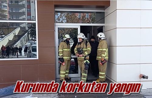 Kurumda korkutan yangın