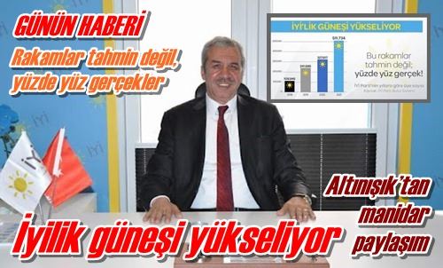 İyilik güneşi yükseliyor