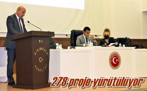 278 proje yürütülüyor