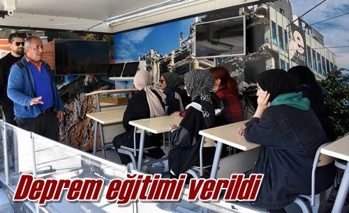 Deprem eğitimi verildi