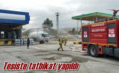 Tesiste tatbikat yapıldı