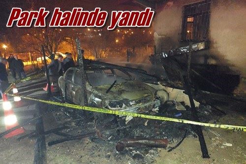 Park halinde yandı