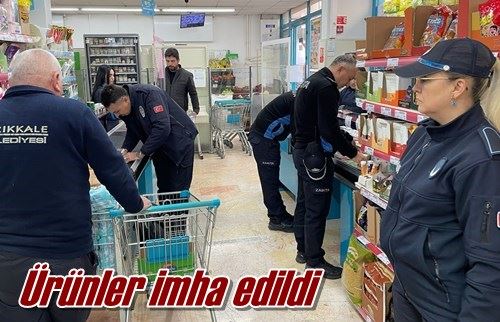 Ürünler imha edildi