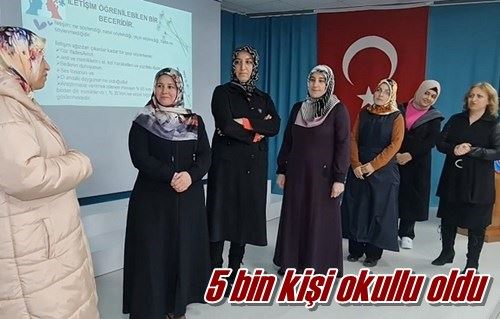 5 bin kişi okullu oldu