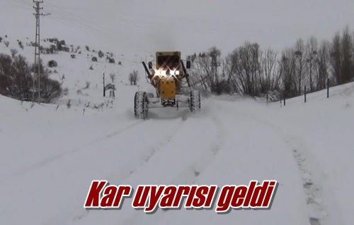 Kar uyarısı geldi