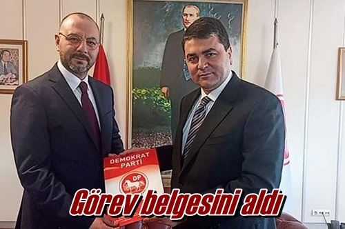 Görev belgesini aldı