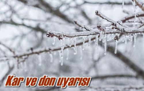 Kar ve don uyarısı
