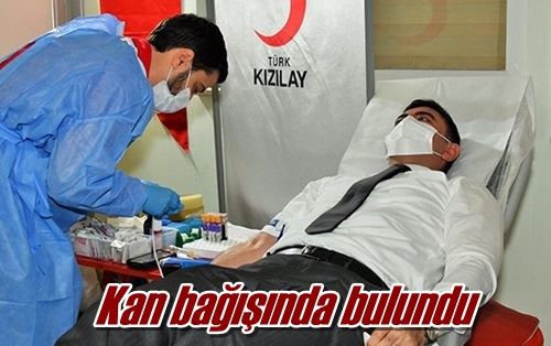 Kan bağışında bulundu