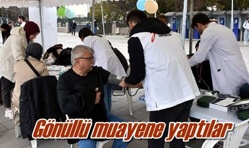 Gönüllü muayene yaptılar
