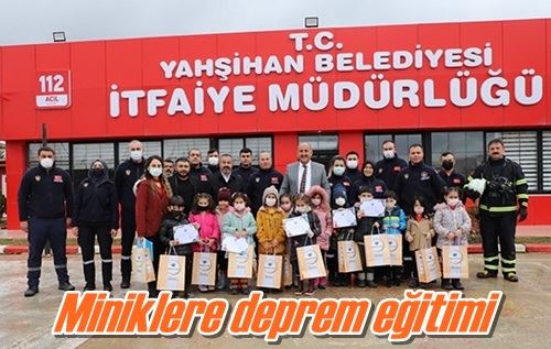 Miniklere deprem eğitimi