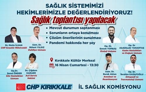 Sağlık toplantısı yapılacak