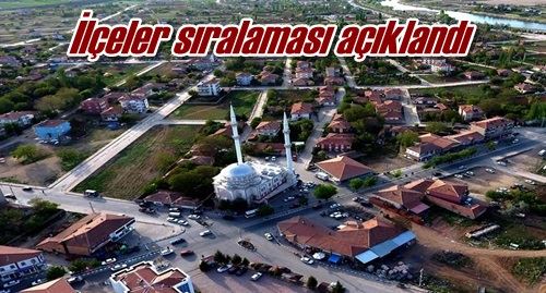 İlçeler sıralaması açıklandı