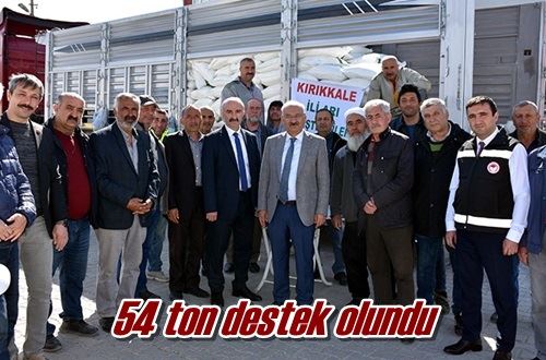 54 ton destek olundu