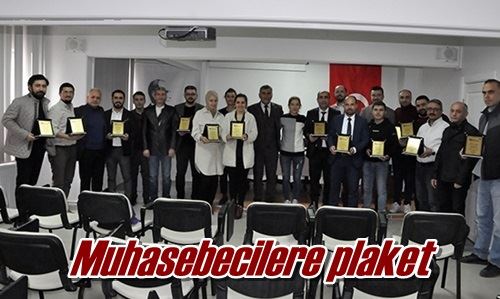 Muhasebecilere plaket