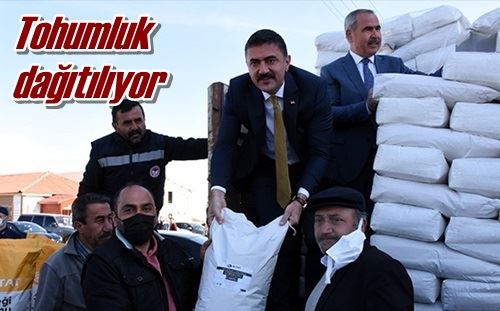 Tohumluk dağıtılıyor