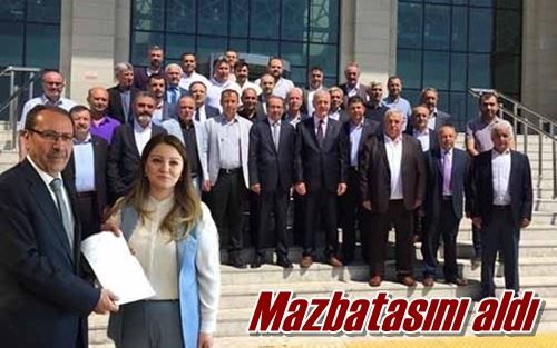 Mazbatasını aldı