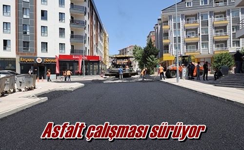 Asfalt çalışması sürüyor