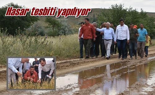 Hasar tesbiti yapılıyor