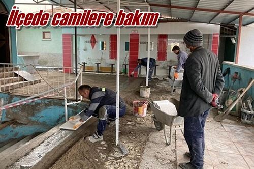 İlçede camilere bakım