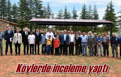 Köylerde inceleme yaptı