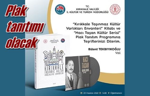 Plak tanıtımı olacak