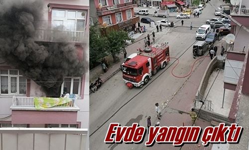 Evde yangın çıktı