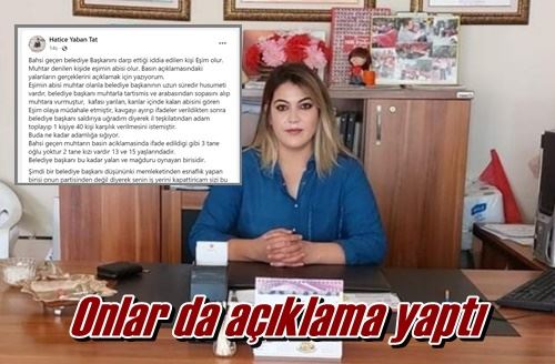 Onlar da açıklama yaptı