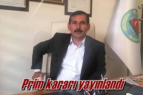 Prim kararı yayınlandı