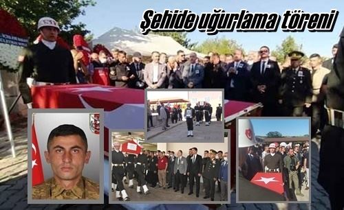 Şehide uğurlama töreni