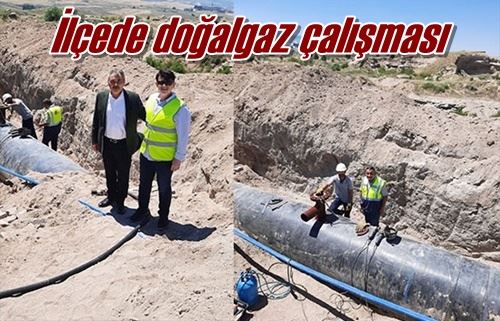 İlçede doğalgaz çalışması