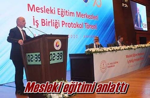 Mesleki eğitimi anlattı