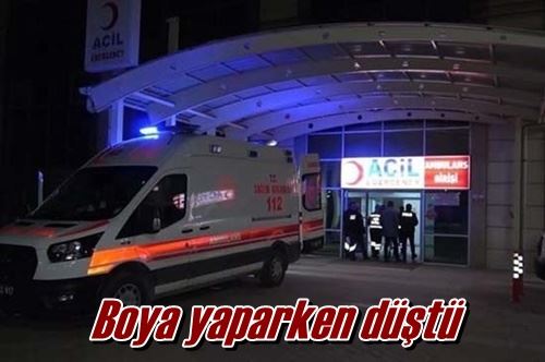 Boya yaparken düştü