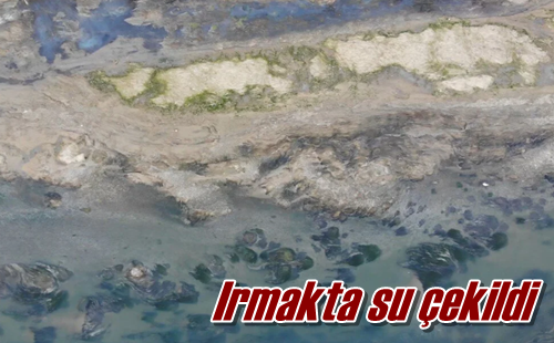 Irmakta su çekildi