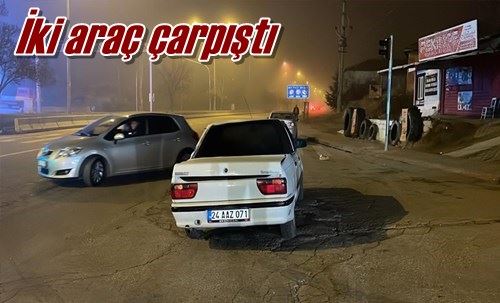 İki araç çarpıştı