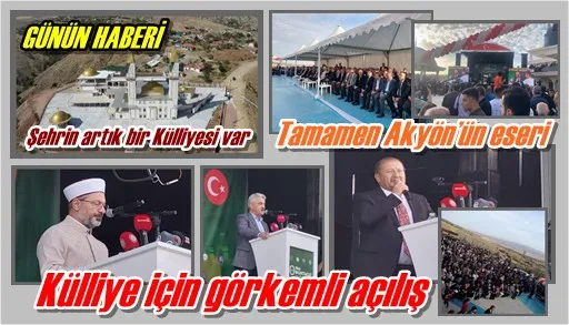 Külliye için görkemli açılış