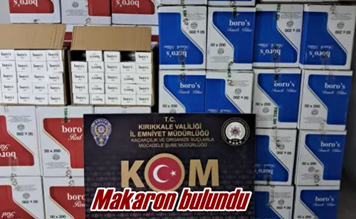 Makaron bulundu