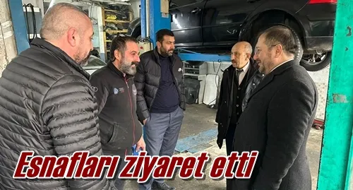 Esnafları ziyaret etti