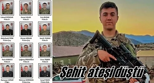 Şehit ateşi düştü