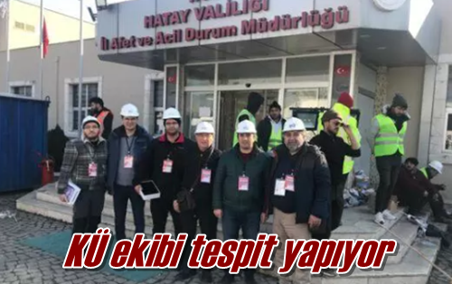 KÜ ekibi tespit yapıyor