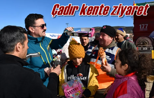 Çadır kente ziyaret